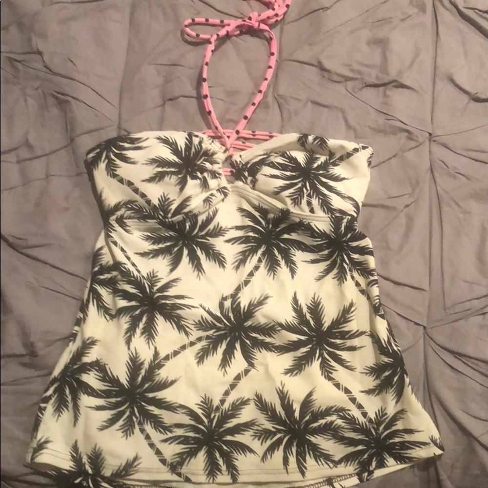Palm Tree Designed Padded Bathing-suit Top